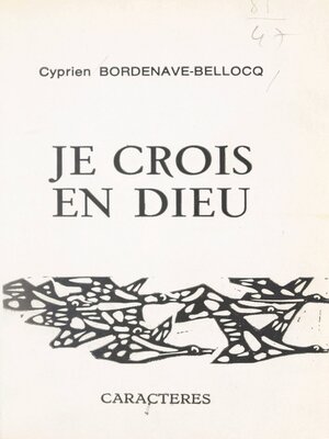 cover image of Je crois en Dieu